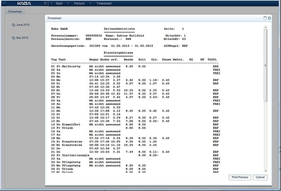 Time Sheet