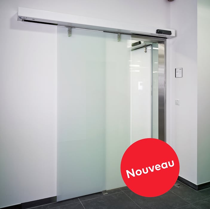 Frameless sliding door with single point fixings ST MANET with ES PROLINE