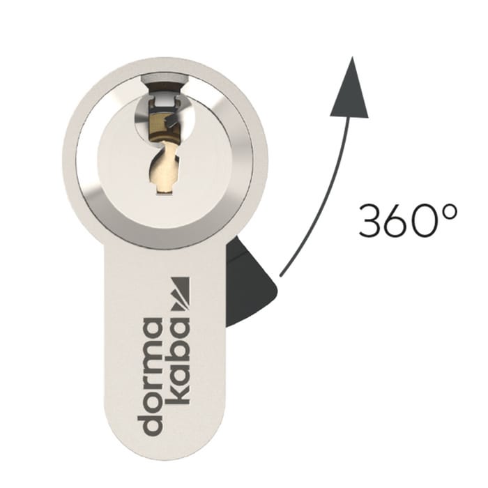 Freewheel cylinder (FZG) for gear-operated locks in panic doors