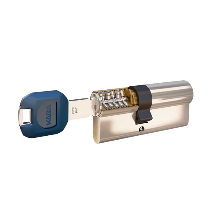 Lock cylinder with reversible key with LargeKey clip - Kaba penta