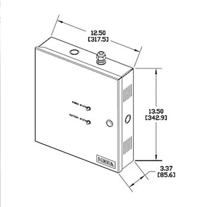 Saflok Multi-Floor Controller (MFC) dimensions