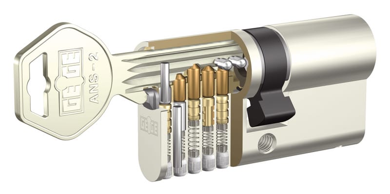 Cylinder locks with serrated keys - Gege ANS2