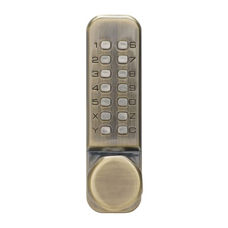 Simplex Pushbutton Mortise Lock w/ Lever Combination Entry-LFIC Schlage-Passage-Lockout-Deadbolt Bright Brass LH