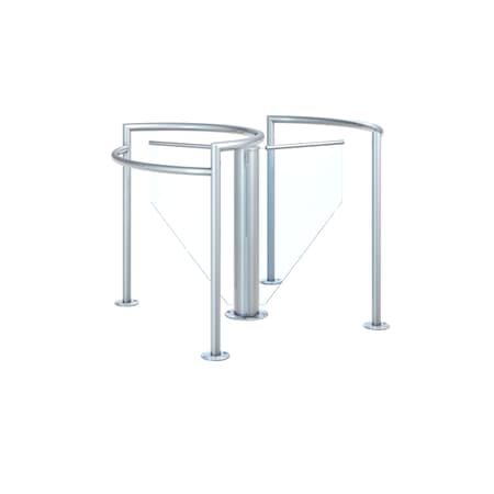 Charon half-height turnstiles Glass element-bevelled