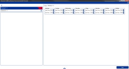 Keyscan LUNA Software Screenshot - Schedules Screen